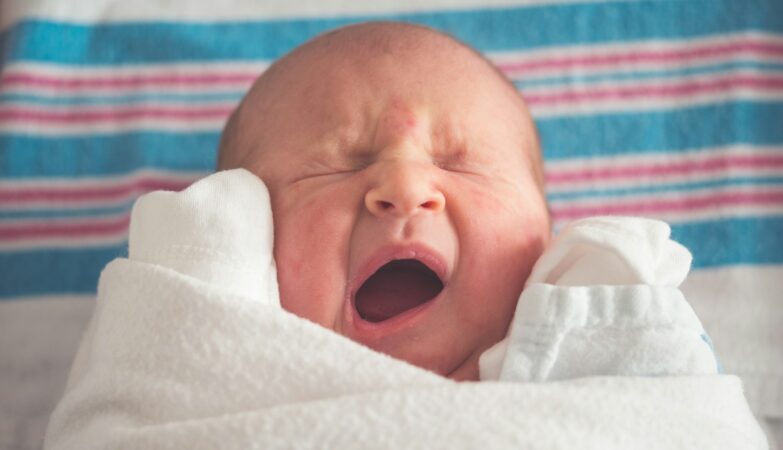 baby yawning